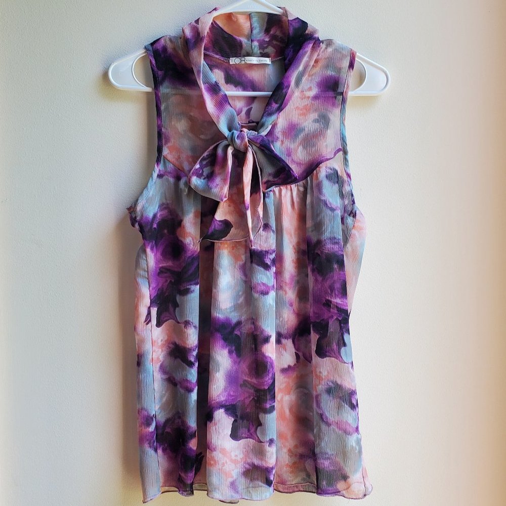 Charlotte Russe Purple Sleeveless Blouse Small - Picture 6 of 14